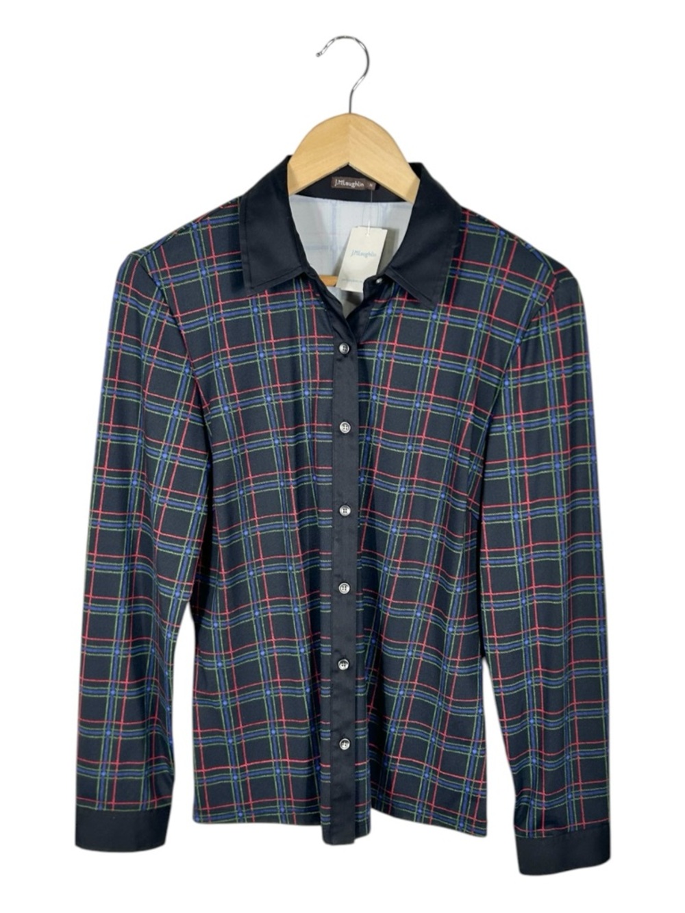 J. McLaughlin Tartan‎ Plaid Catalina Cloth Button Down Top Size Medium NWT